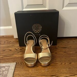 Vince Camuto Metallic Gold Heels
